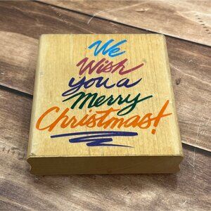 1992 RUBBER STAMPEDE POSH IMPRESSIONS CHRISTMAS WISH Z380H WOOD MOUNTED STAMP